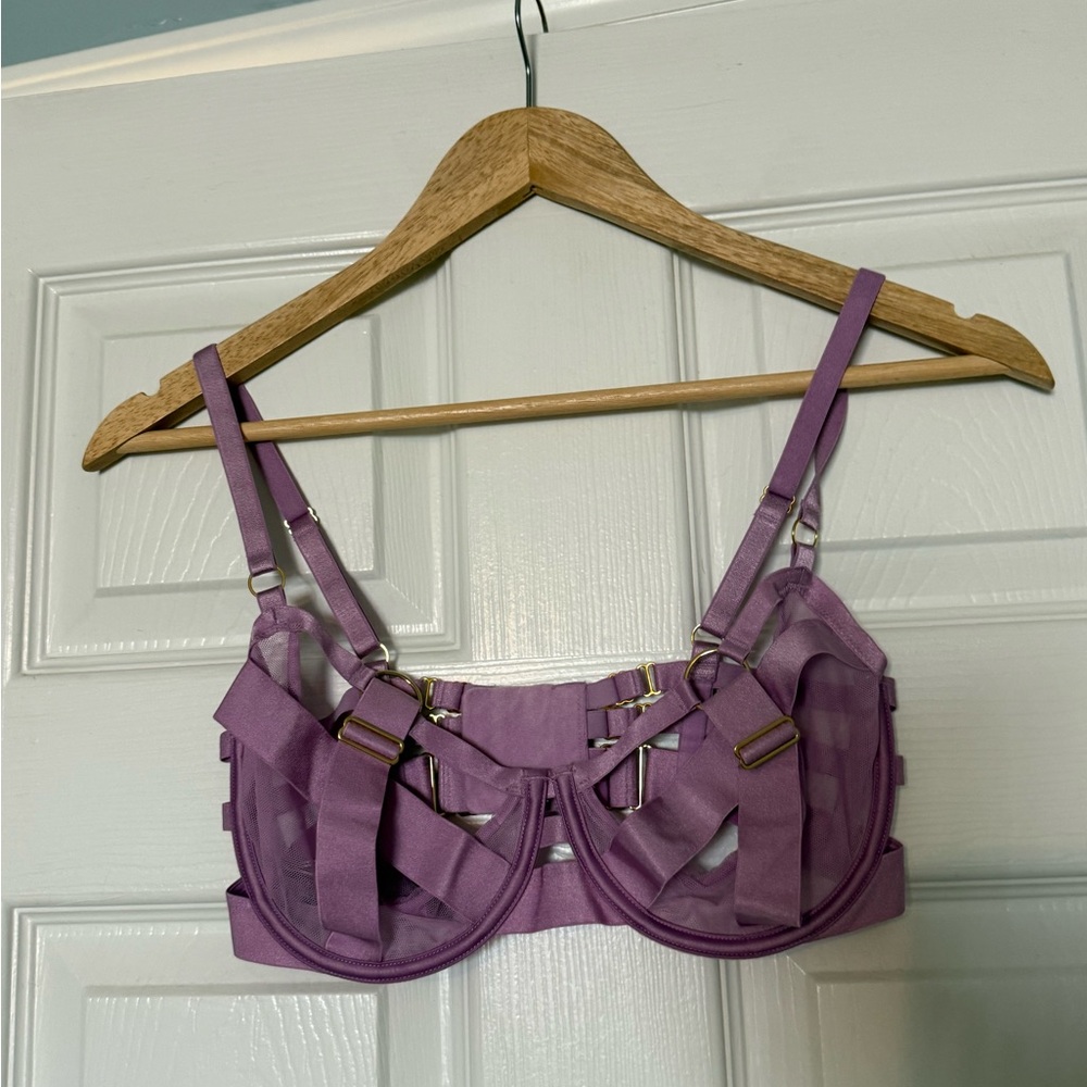 Purple Strappy Women's Bra
